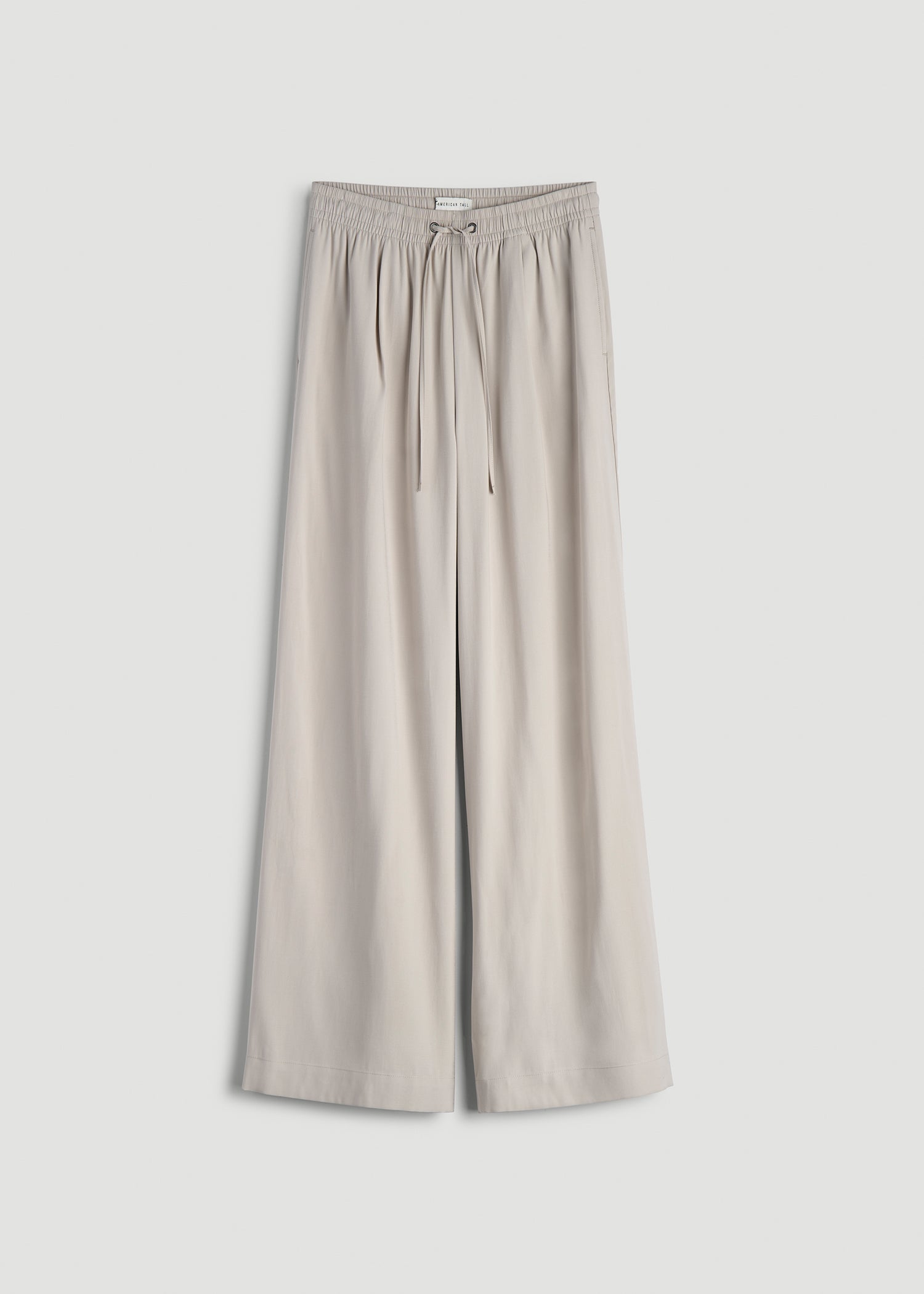 American Tall Women Relaxed Pull-On Pants for Tall Women in Stone
