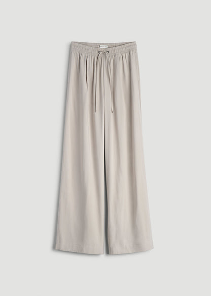 American Tall Women Relaxed Pull-On Pants for Tall Women in Stone