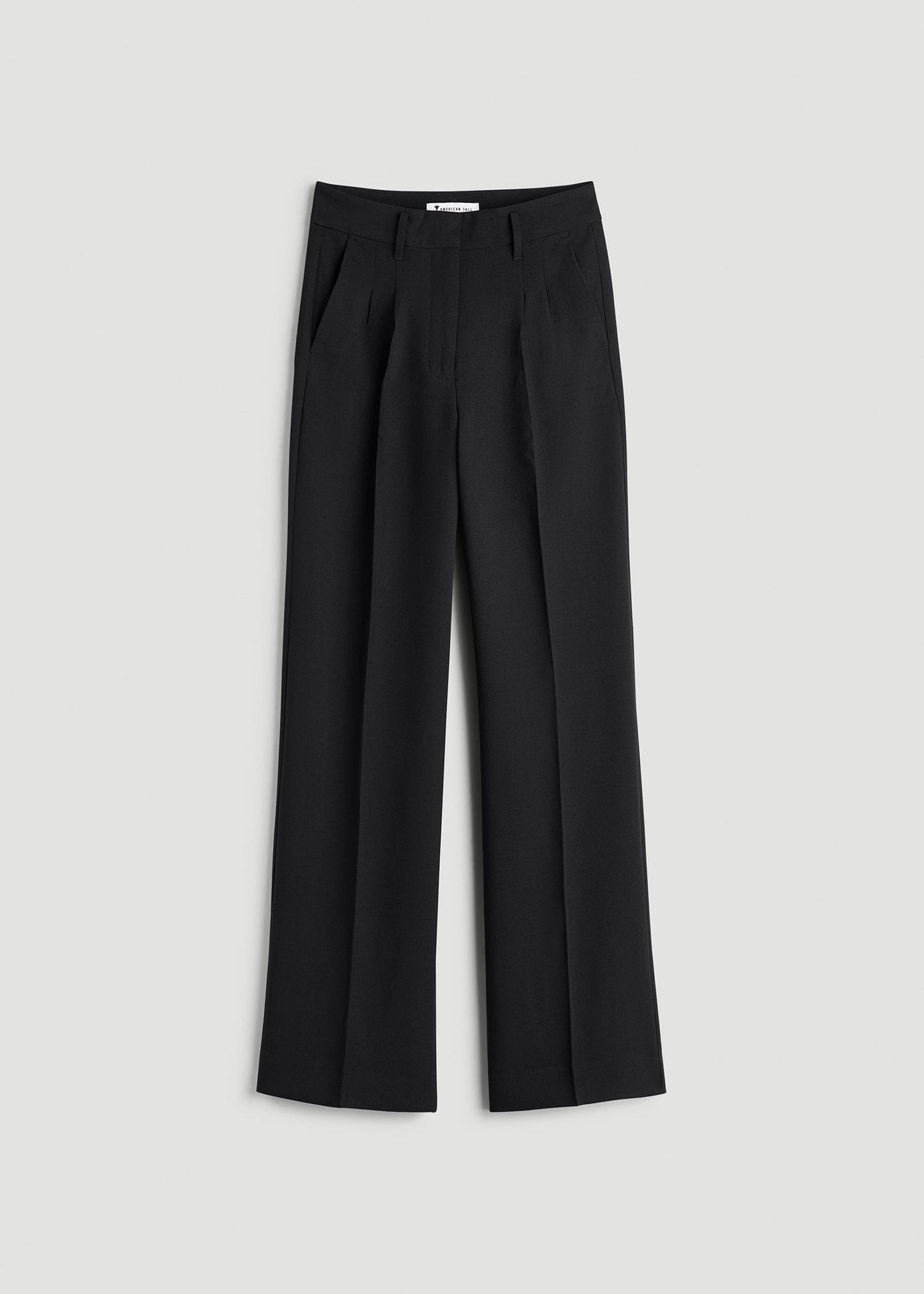 American Tall Women Pleated WIDE Leg Dress Pants for Tall Women in Black