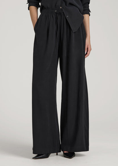 American Tall Women Relaxed Pull-On Pants for Tall Women in Vintage Black
