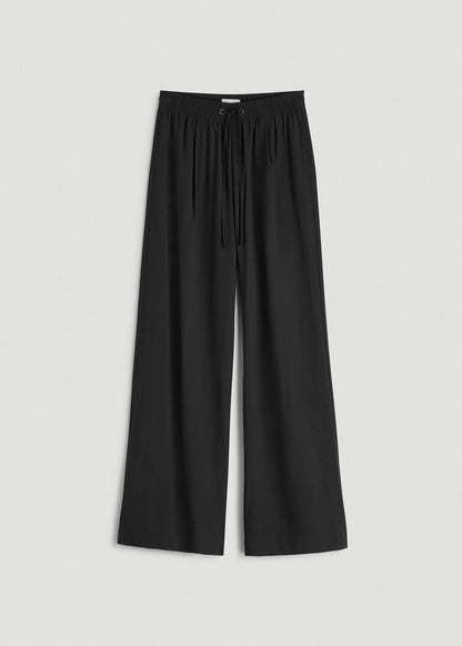 American Tall Women Relaxed Pull-On Pants for Tall Women in Vintage Black