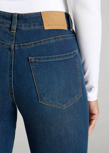 American Tall Women Sarah Mid-Rise Skinny Jeans for Tall Women in Blue