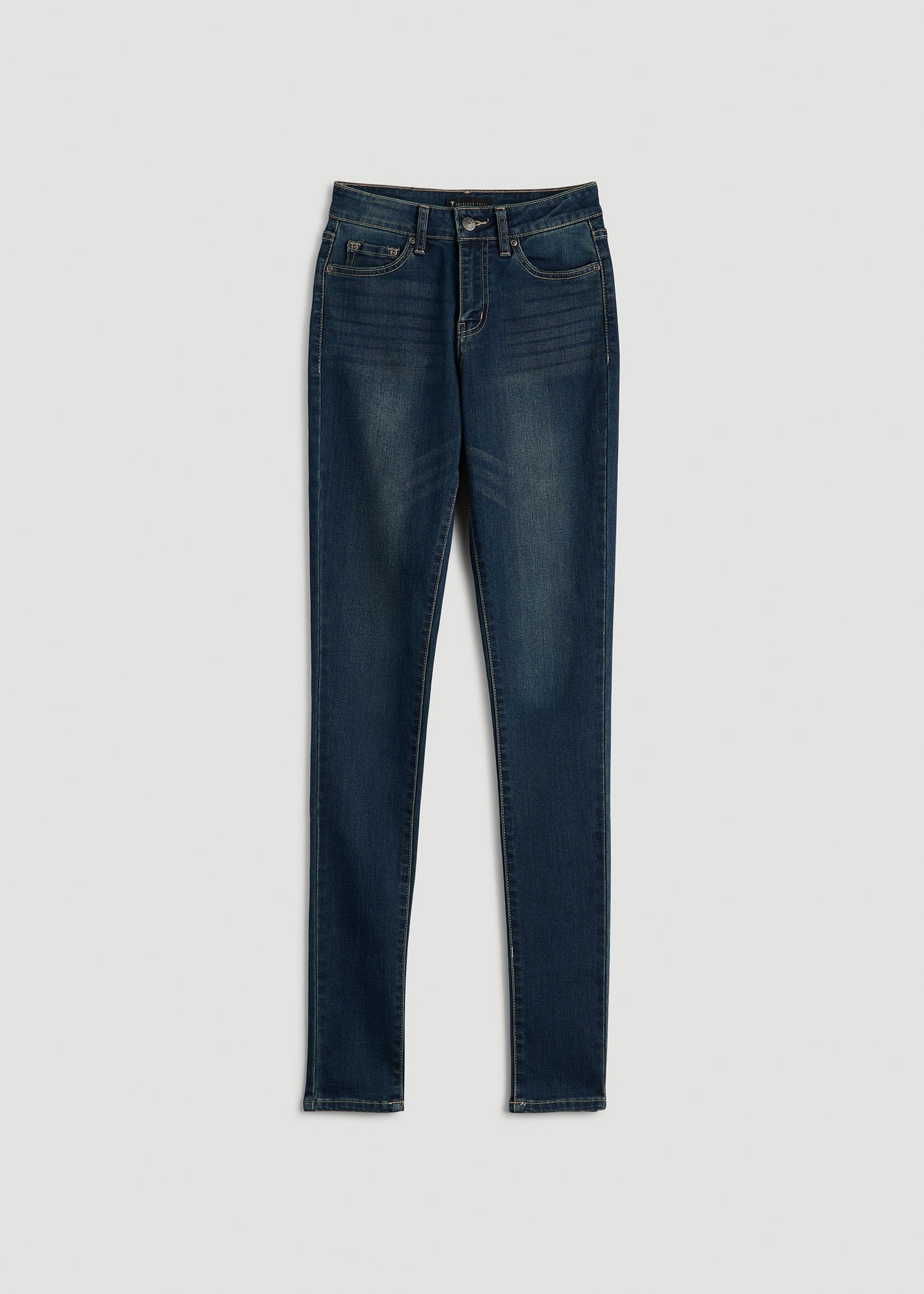 American Tall Women Sarah Mid-Rise Skinny Jeans for Tall Women in Blue