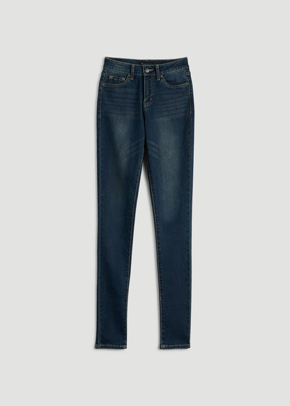 American Tall Women Sarah Mid-Rise Skinny Jeans for Tall Women in Blue