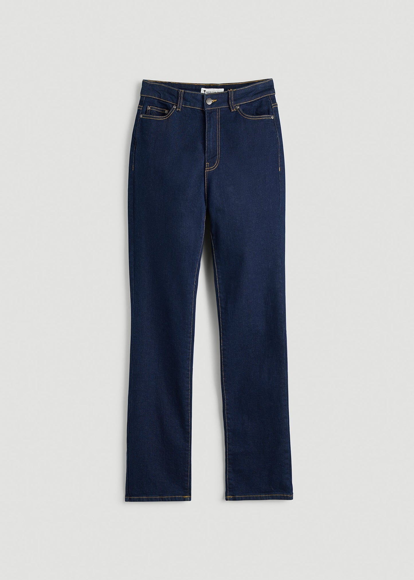 American Tall Women Harper High-Rise Straight Stretch Jeans for Tall Women in Ink Blue