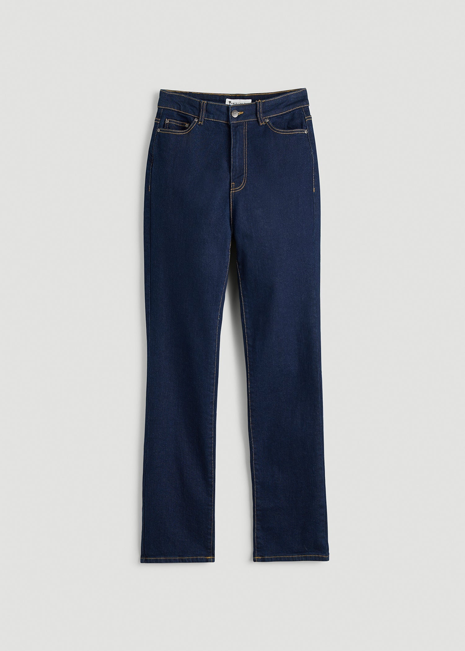 American Tall Women Harper High-Rise Straight Stretch Jeans for Tall Women in Ink Blue