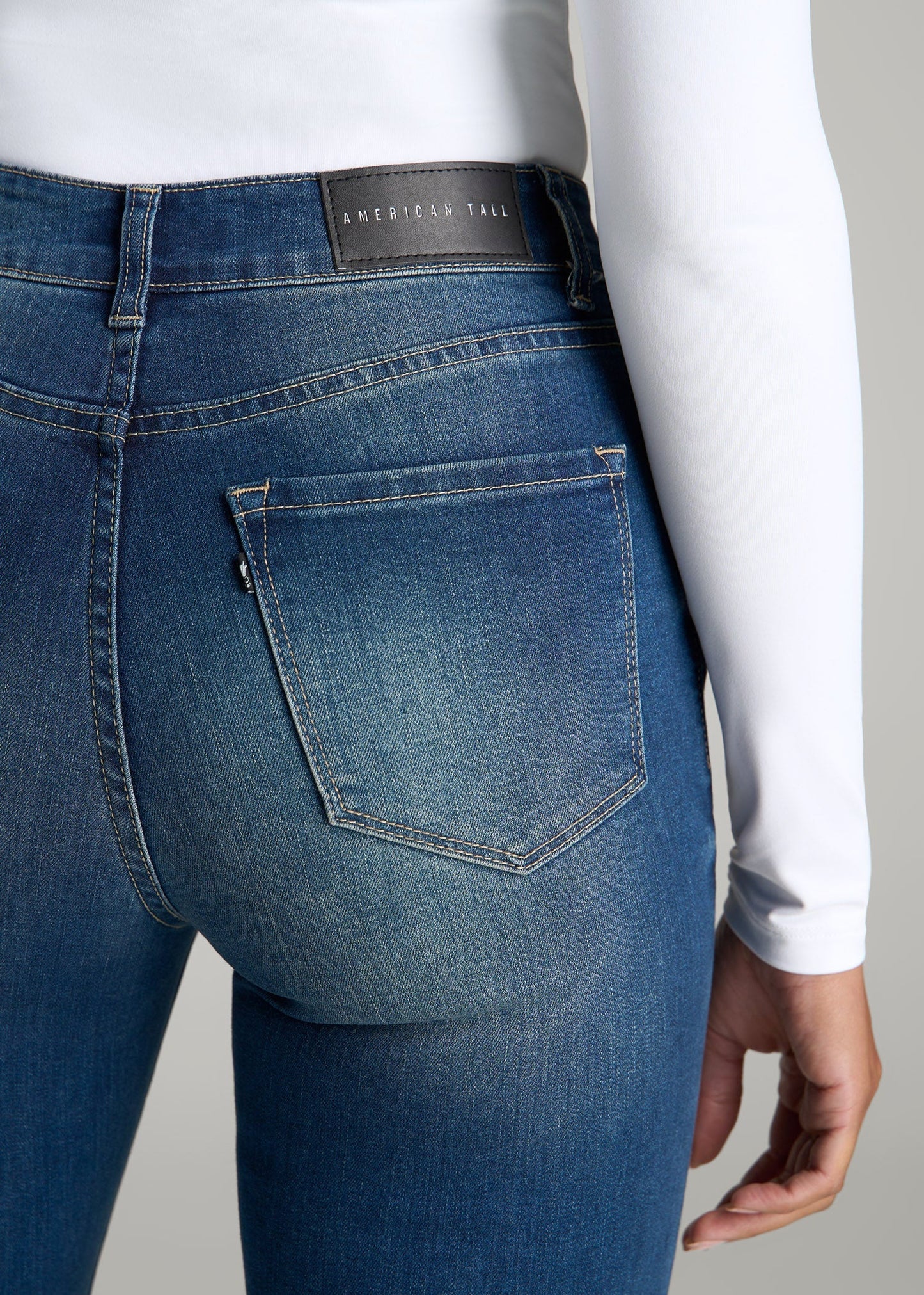 American Tall Women Georgia High-Rise Skinny Jeans for Tall Women in Classic Blue