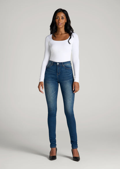 American Tall Women Georgia High-Rise Skinny Jeans for Tall Women in Classic Blue