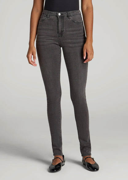 American Tall Women Georgia High-Rise Skinny Jeans for Tall Women in True Grit Grey