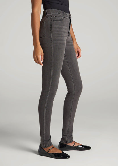 American Tall Women Georgia High-Rise Skinny Jeans for Tall Women in True Grit Grey