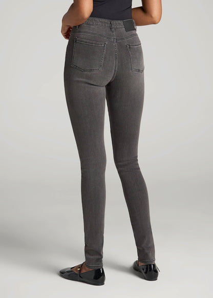 American Tall Women Georgia High-Rise Skinny Jeans for Tall Women in True Grit Grey
