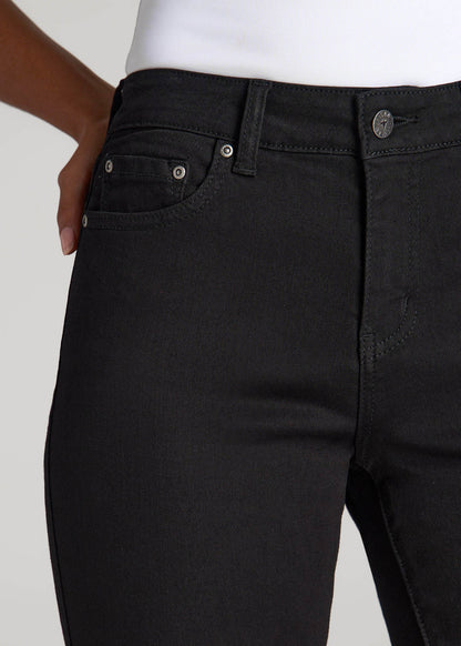 American Tall Women Sarah Mid-Rise Skinny Jeans for Tall Women in Black