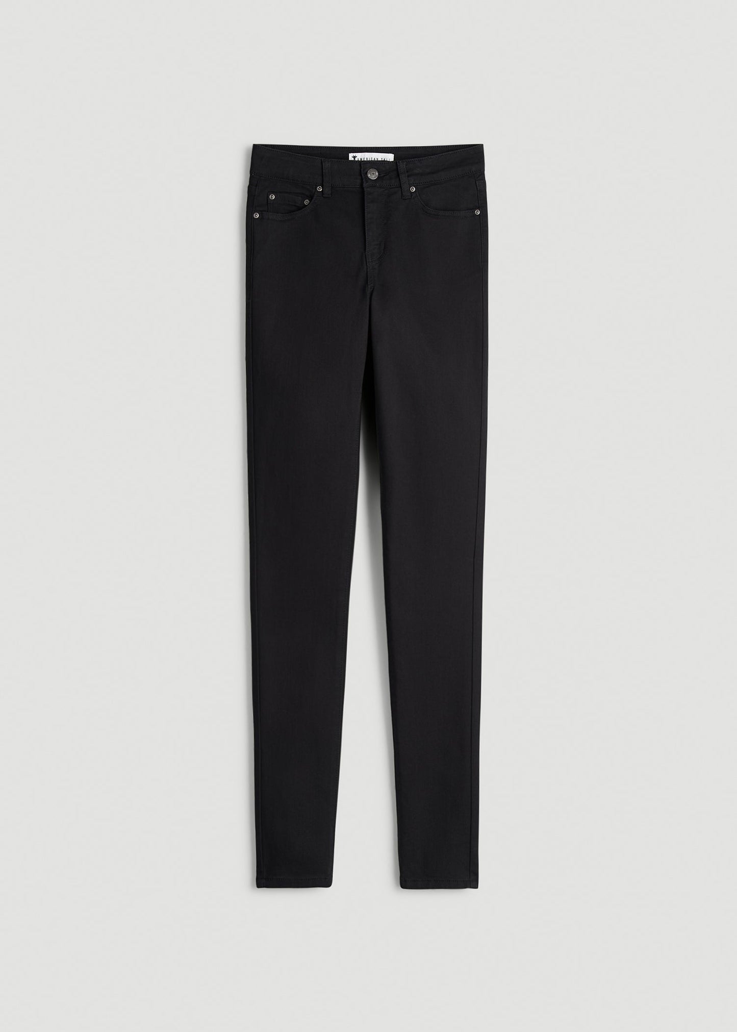 American Tall Women Sarah Mid-Rise Skinny Jeans for Tall Women in Black