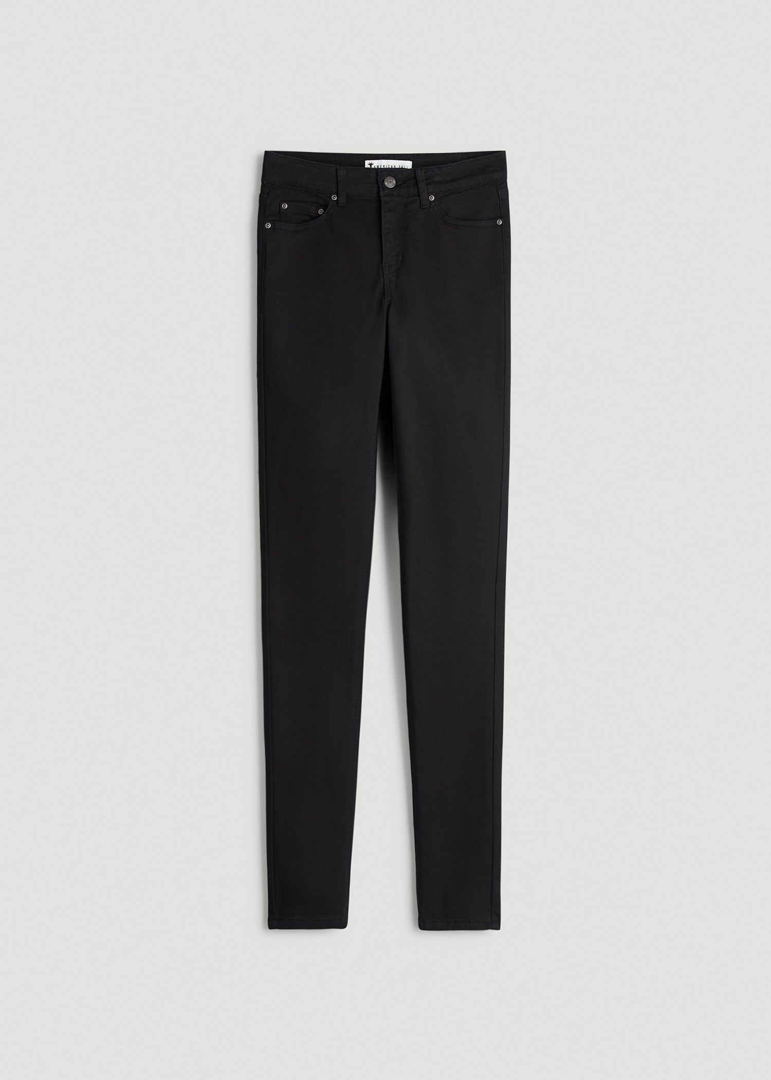 American Tall Women Sarah Mid-Rise Skinny Jeans for Tall Women in Black