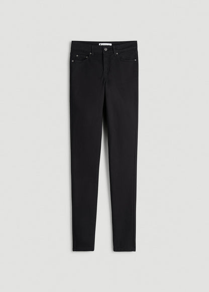 American Tall Women Sarah Mid-Rise Skinny Jeans for Tall Women in Black