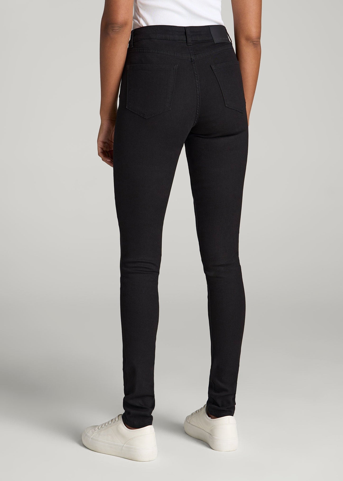 American Tall Women Georgia High-Rise Skinny Jeans for Tall Women in Black