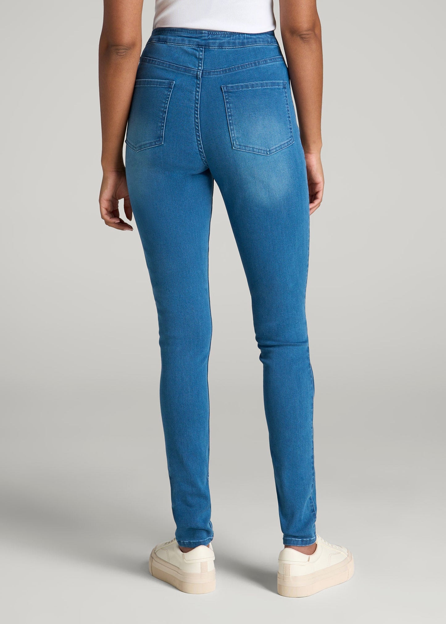 American Tall Women Jeggings for Tall Women in Classic Mid Blue