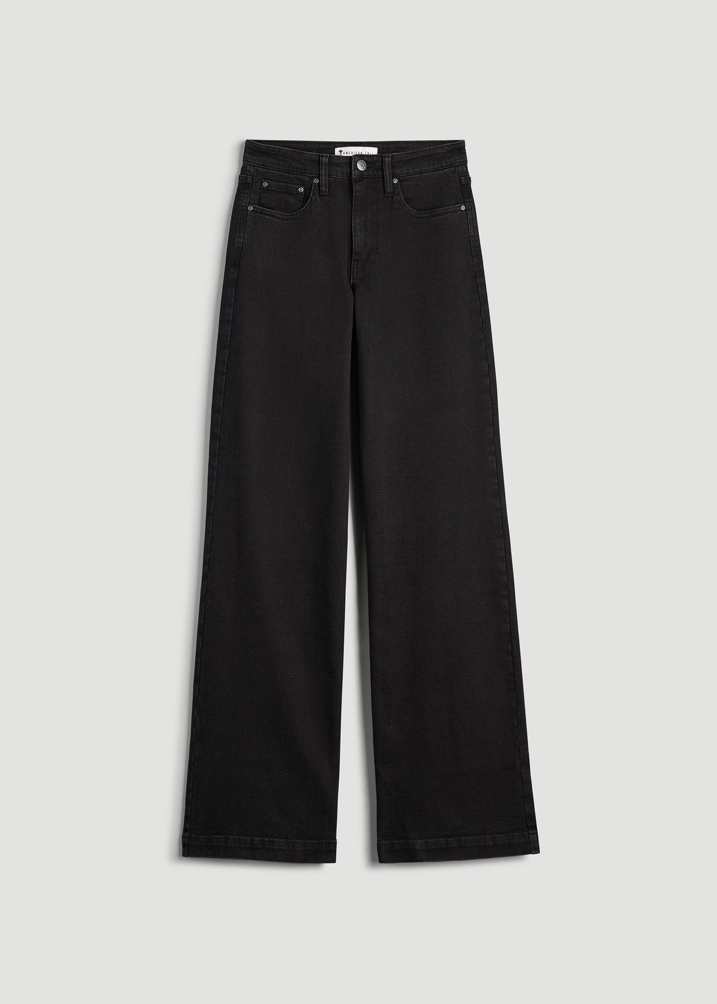 American Tall Women Luna High-Rise Wide-Leg Jeans for Tall Women in Onyx Black Wash