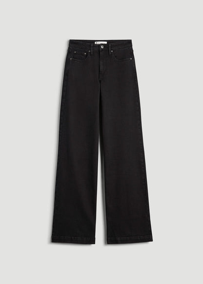 American Tall Women Luna High-Rise Wide-Leg Jeans for Tall Women in Onyx Black Wash