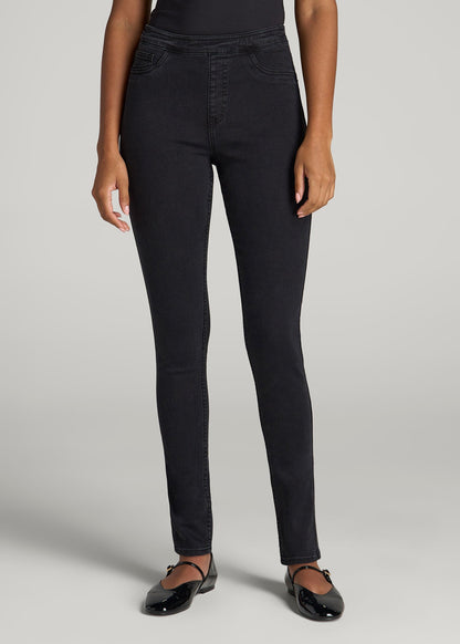 American Tall Women Jeggings for Tall Women in Washed Black