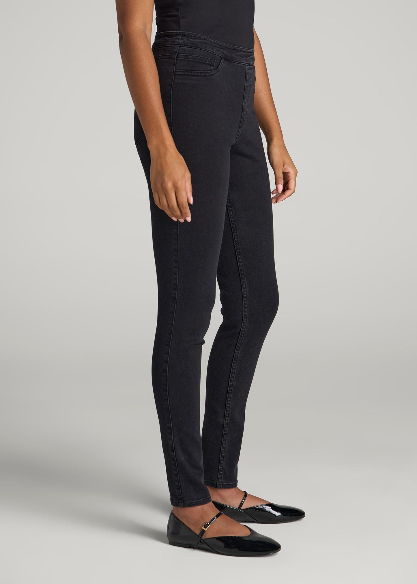 American Tall Women Jeggings for Tall Women in Washed Black