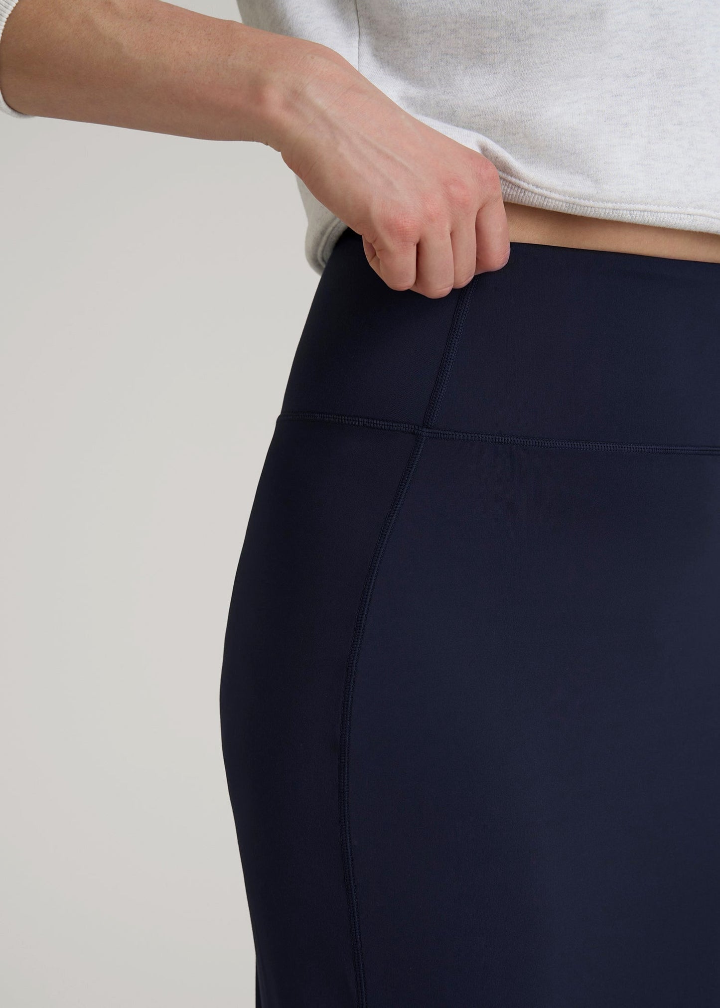 American Tall Women|Men Balance Slim Fit High Rise Skirt for Tall Women in Evening Blue