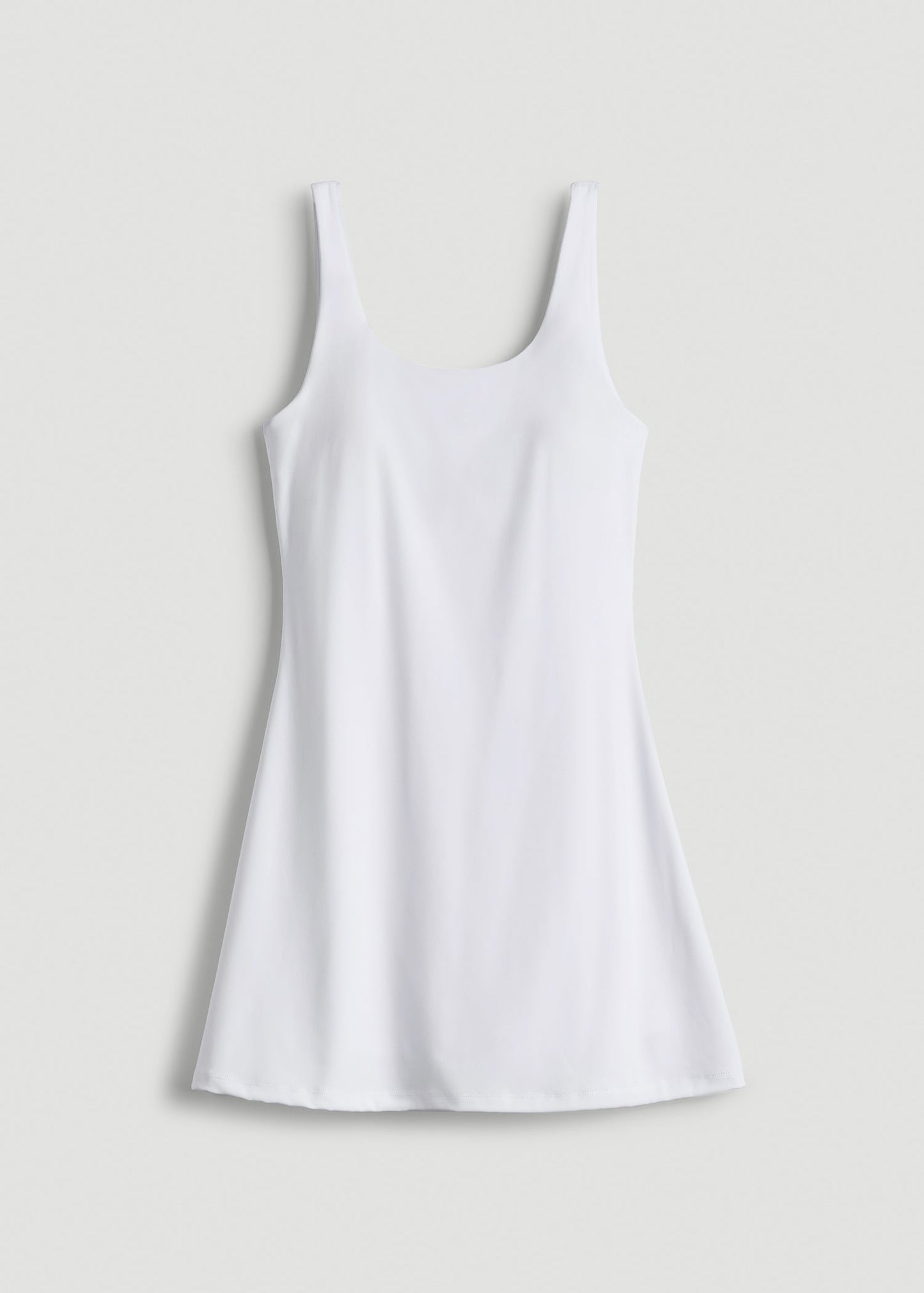 American Tall Women|Men Active Dress with Shorts for Tall Women in Optic White