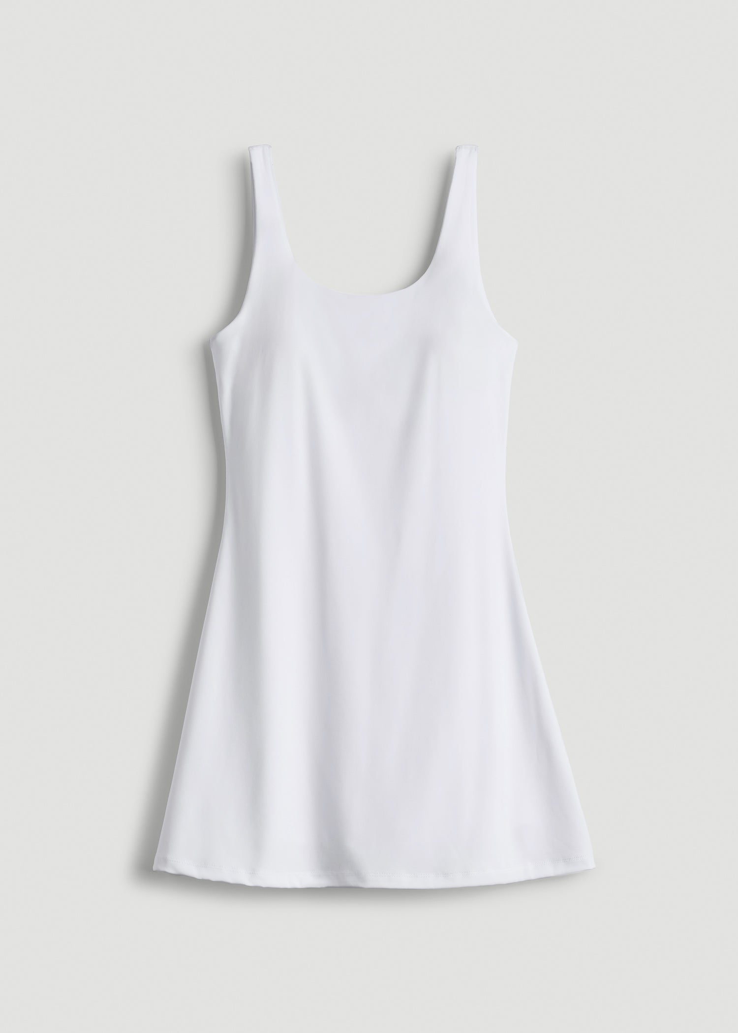 American Tall Women|Men Active Dress with Shorts for Tall Women in Optic White