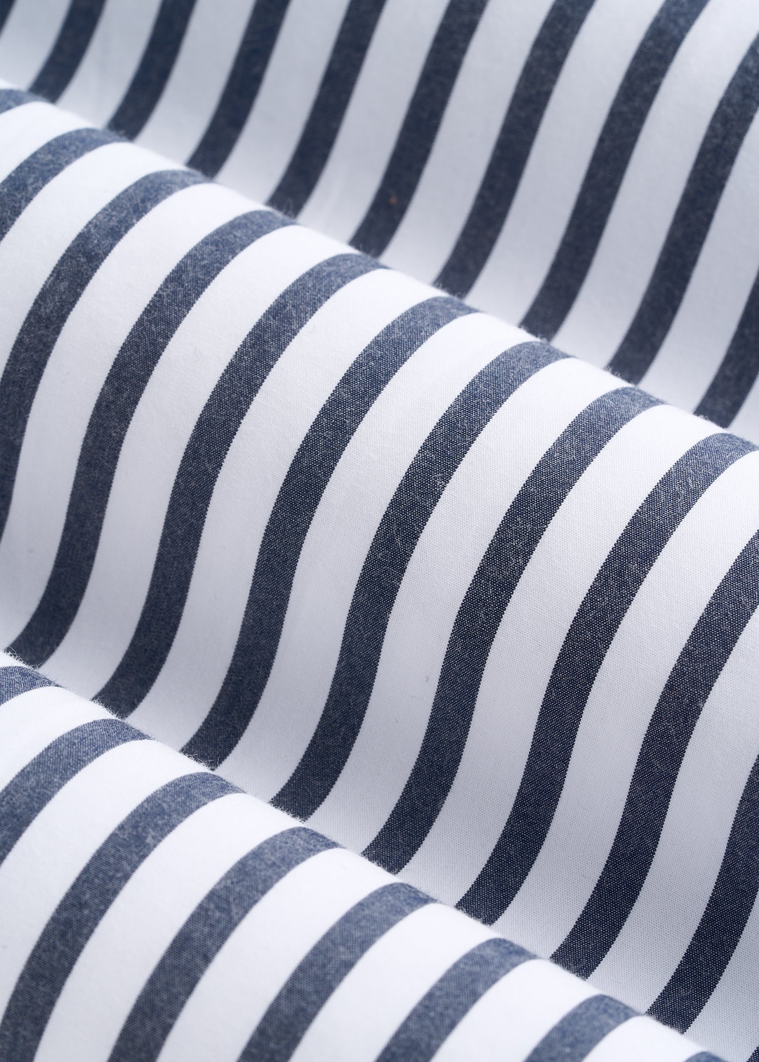 American Tall Women Relaxed Poplin Shirtdress for Tall Women in White and Navy Stripe