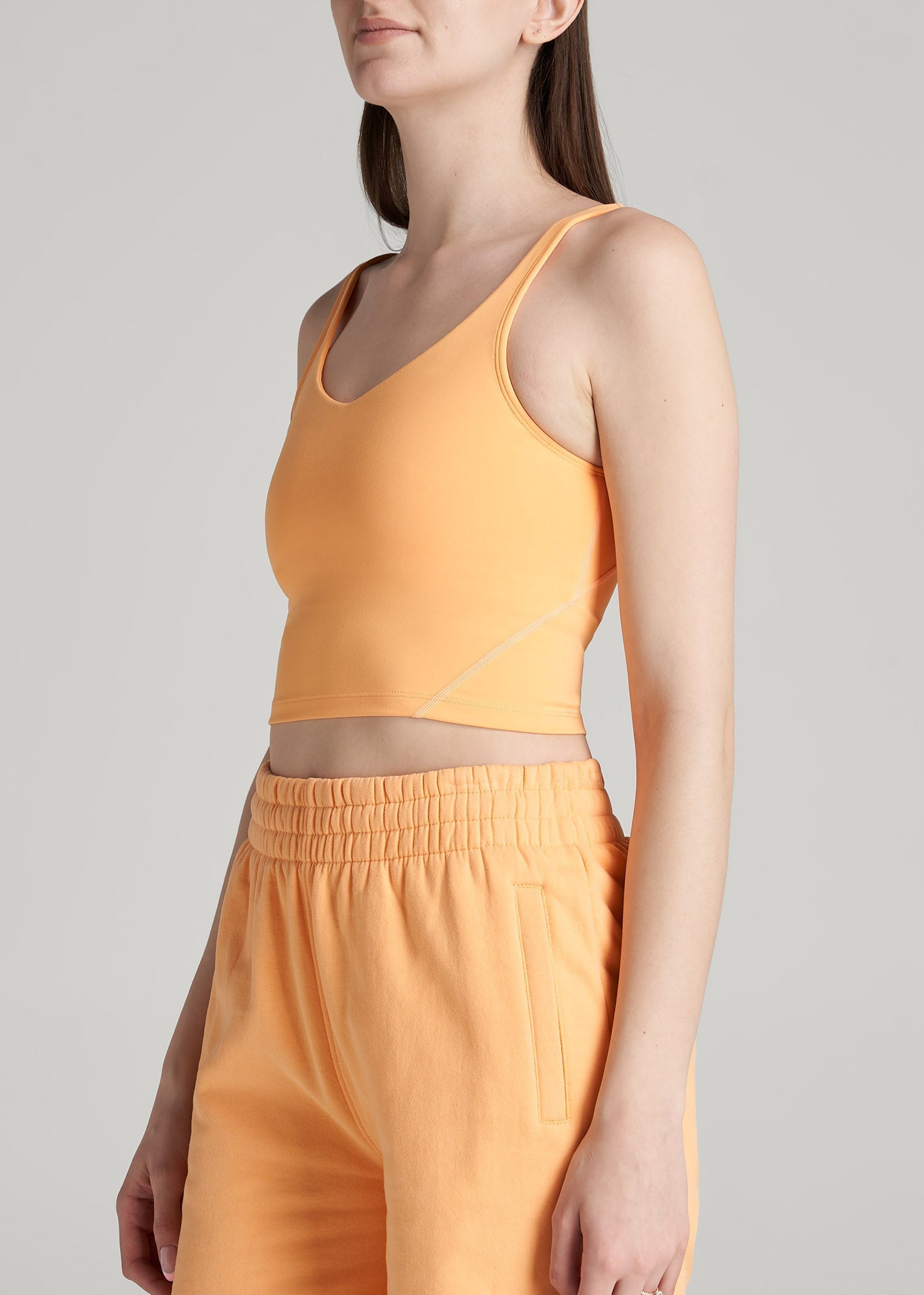 American Tall Women Balance Tank Top for Tall Women in Clementine