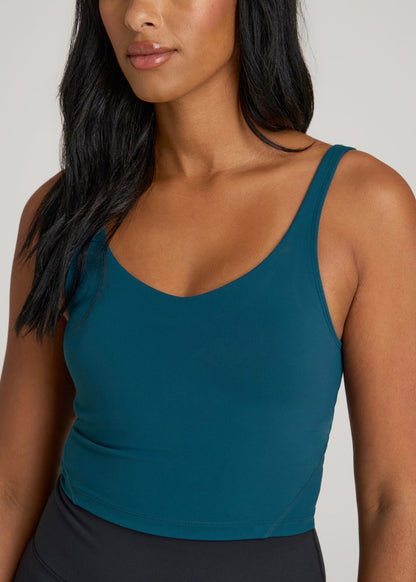 American Tall Women Balance Tank Top for Tall Women in Deep Water