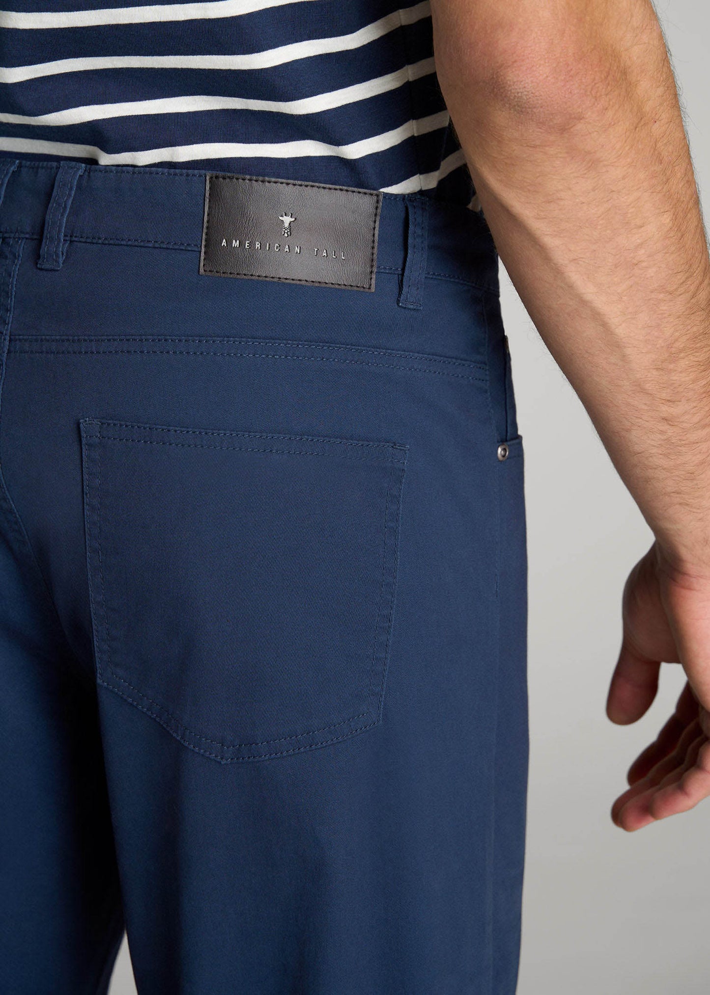 American Tall Men J1 STRAIGHT Leg Five-Pocket Pants for Tall Men in Marine Navy