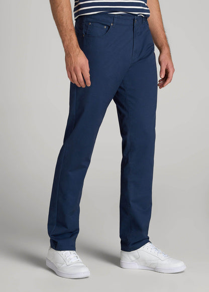 American Tall Men J1 STRAIGHT Leg Five-Pocket Pants for Tall Men in Marine Navy