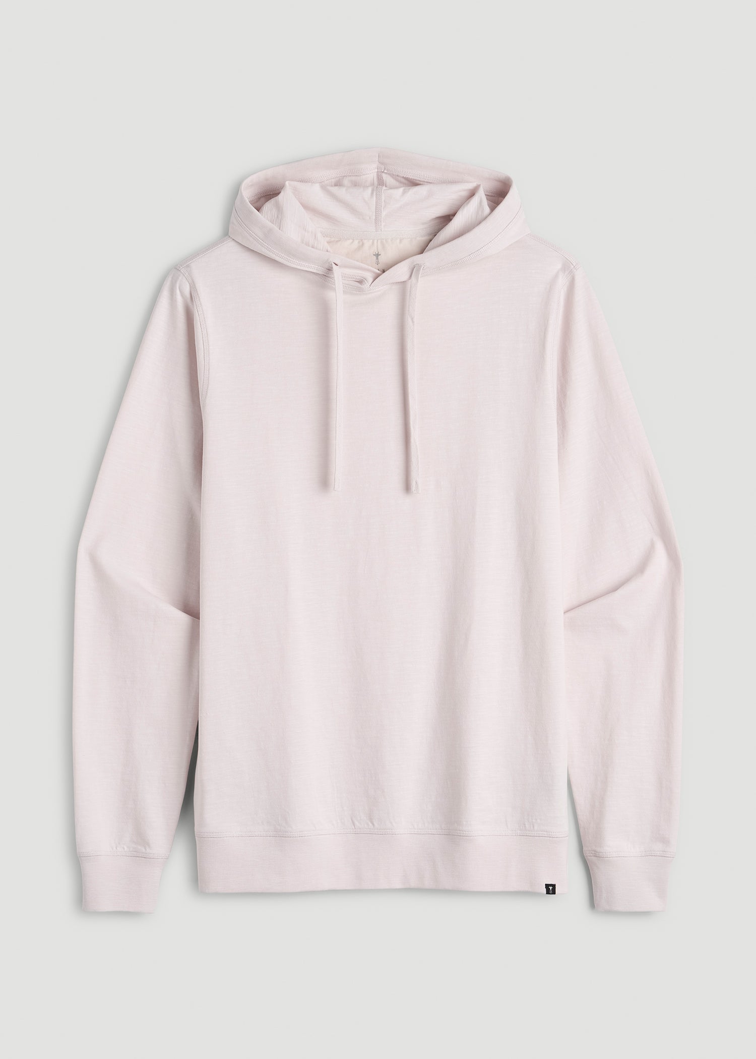 American Tall Men Sunwashed Slub Pullover Hoodie for Tall Men in Grey Lilac