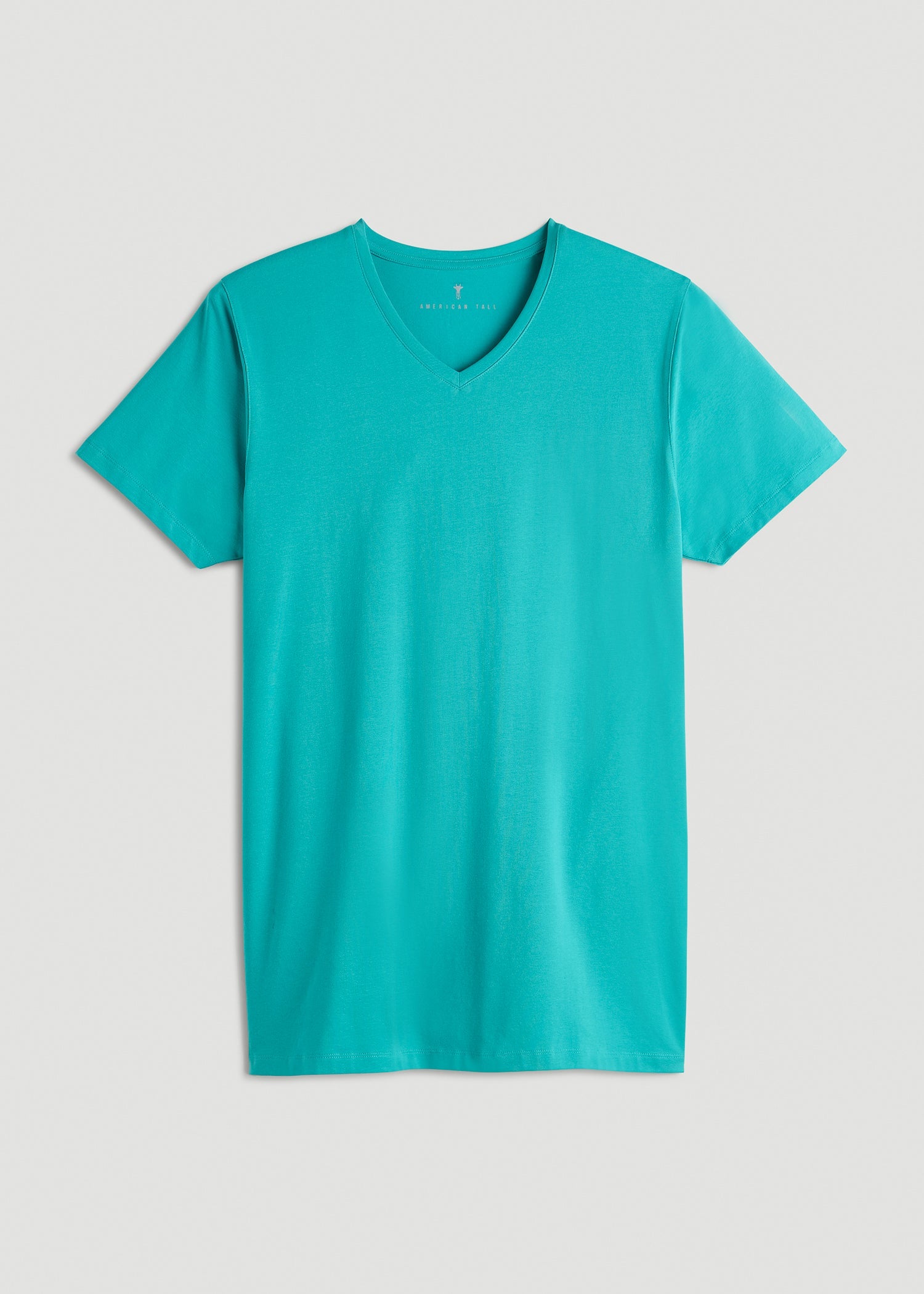American Tall Men The Essential Modern Fit V-Neck Tee for Tall Men in Baltic Turquoise