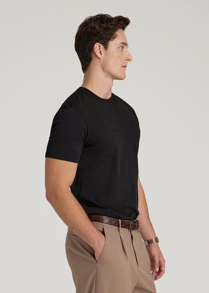 American Tall Men The Everyday Regular Fit Crewneck T-Shirt for Tall Men in Black