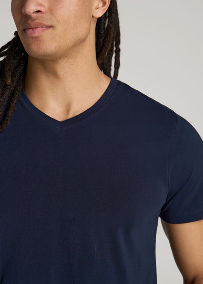 American Tall Men The Essential Modern Fit V-Neck Tee for Tall Men in True Navy