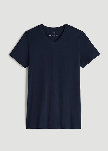 American Tall Men The Essential Modern Fit V-Neck Tee for Tall Men in True Navy