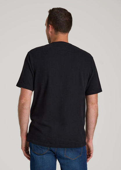 American Tall Men LJ&S Workwear Pocket T-Shirt for Tall Men in Black