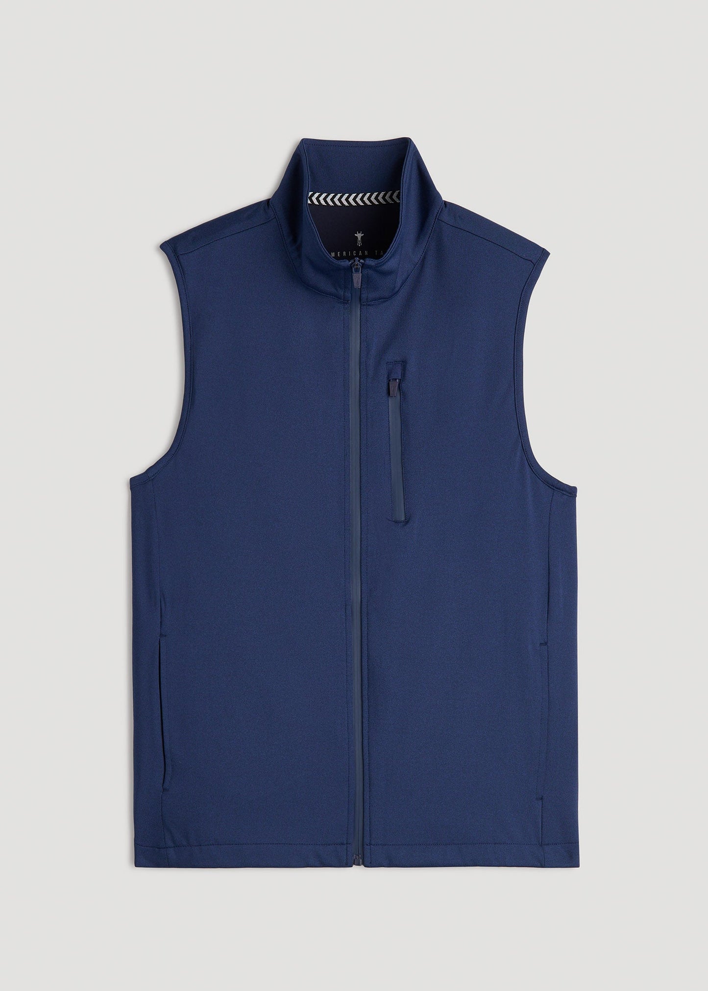 American Tall Men Performance Vest for Tall Men in Blue Mix