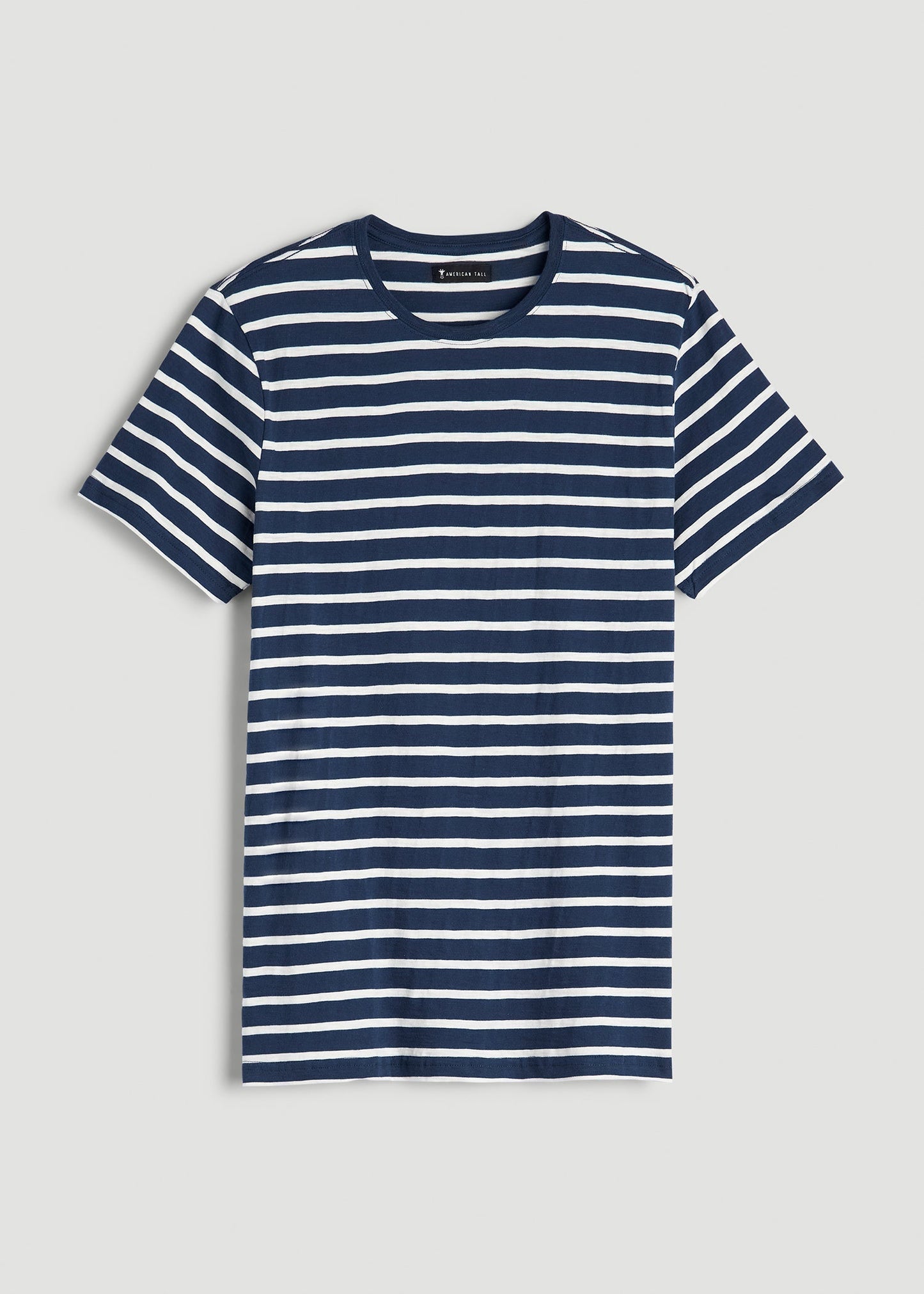 American Tall Men REGULAR-FIT Striped Tee for Tall Men in Navy And White