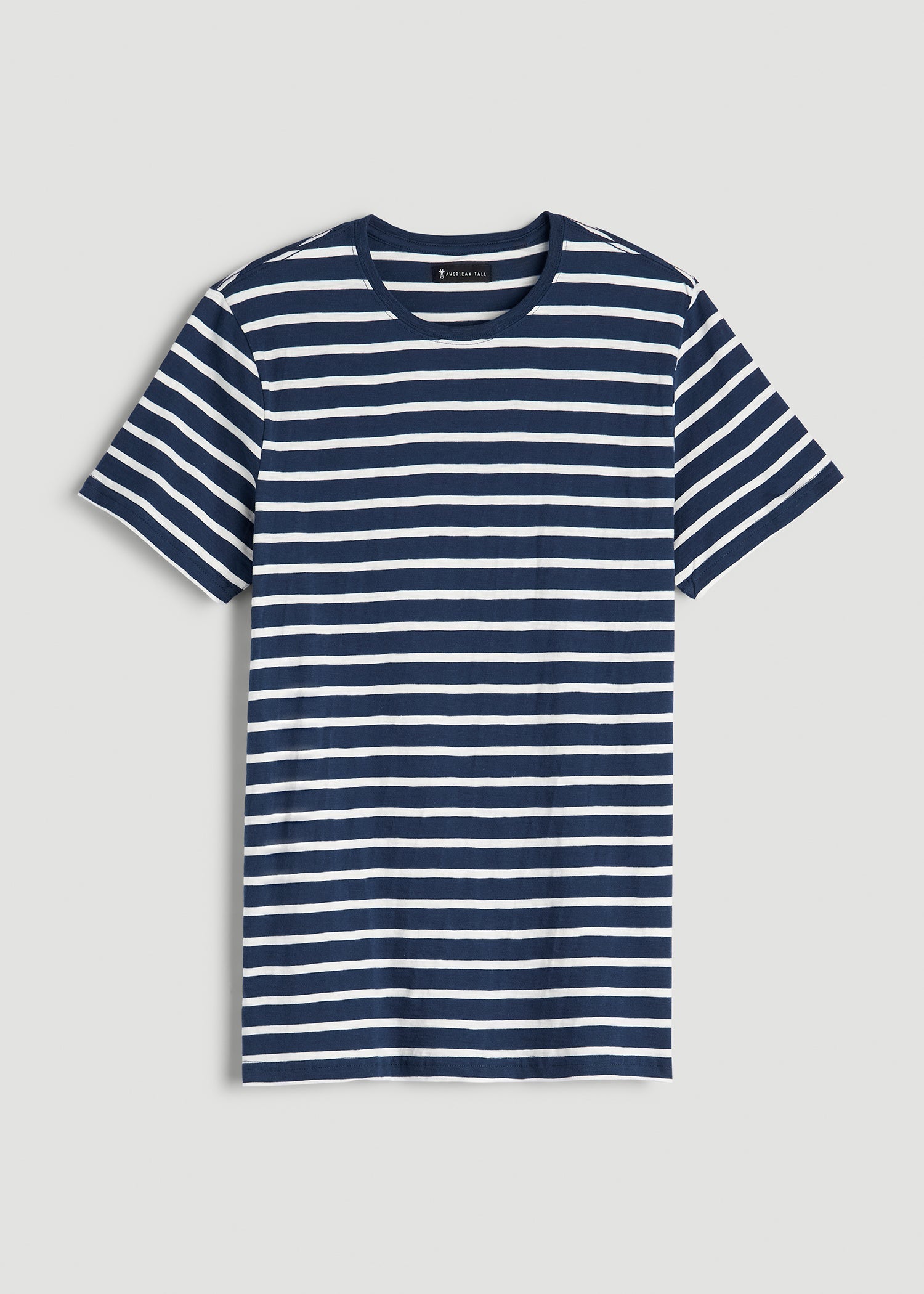 American Tall Men REGULAR-FIT Striped Tee for Tall Men in Navy And White