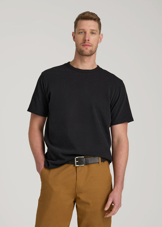 American Tall Men LJ&S Heavyweight Relaxed Fit Tee for Tall Men in Vintage Black