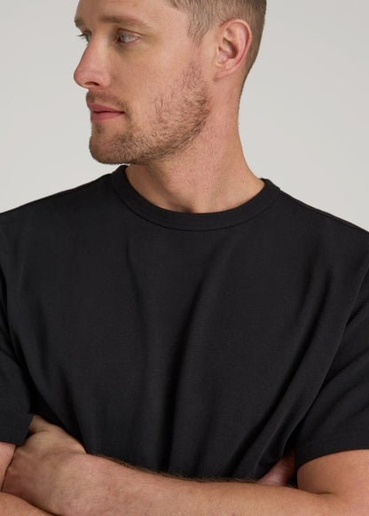 American Tall Men LJ&S Heavyweight Relaxed Fit Tee for Tall Men in Vintage Black