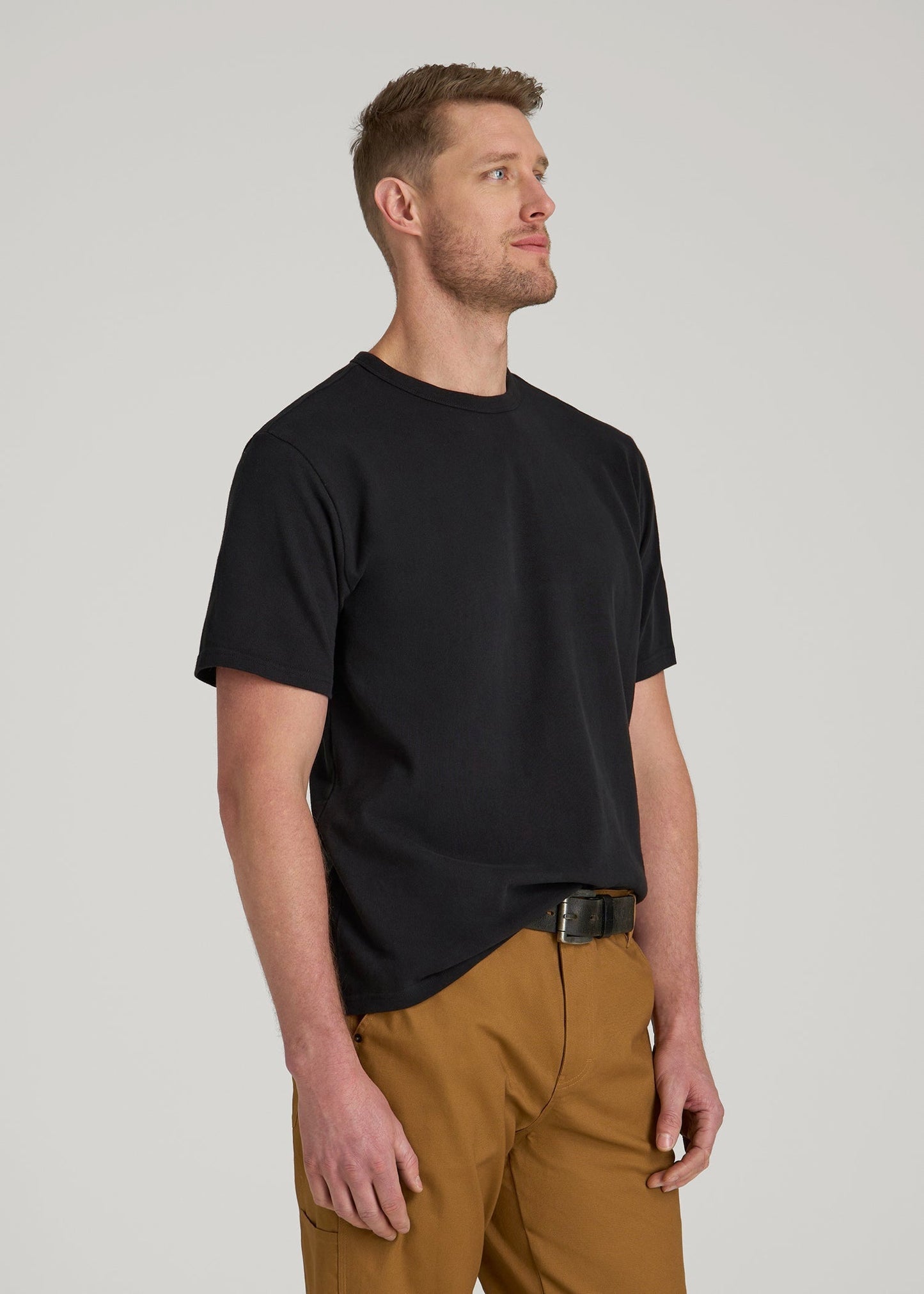 American Tall Men LJ&S Heavyweight Relaxed Fit Tee for Tall Men in Vintage Black