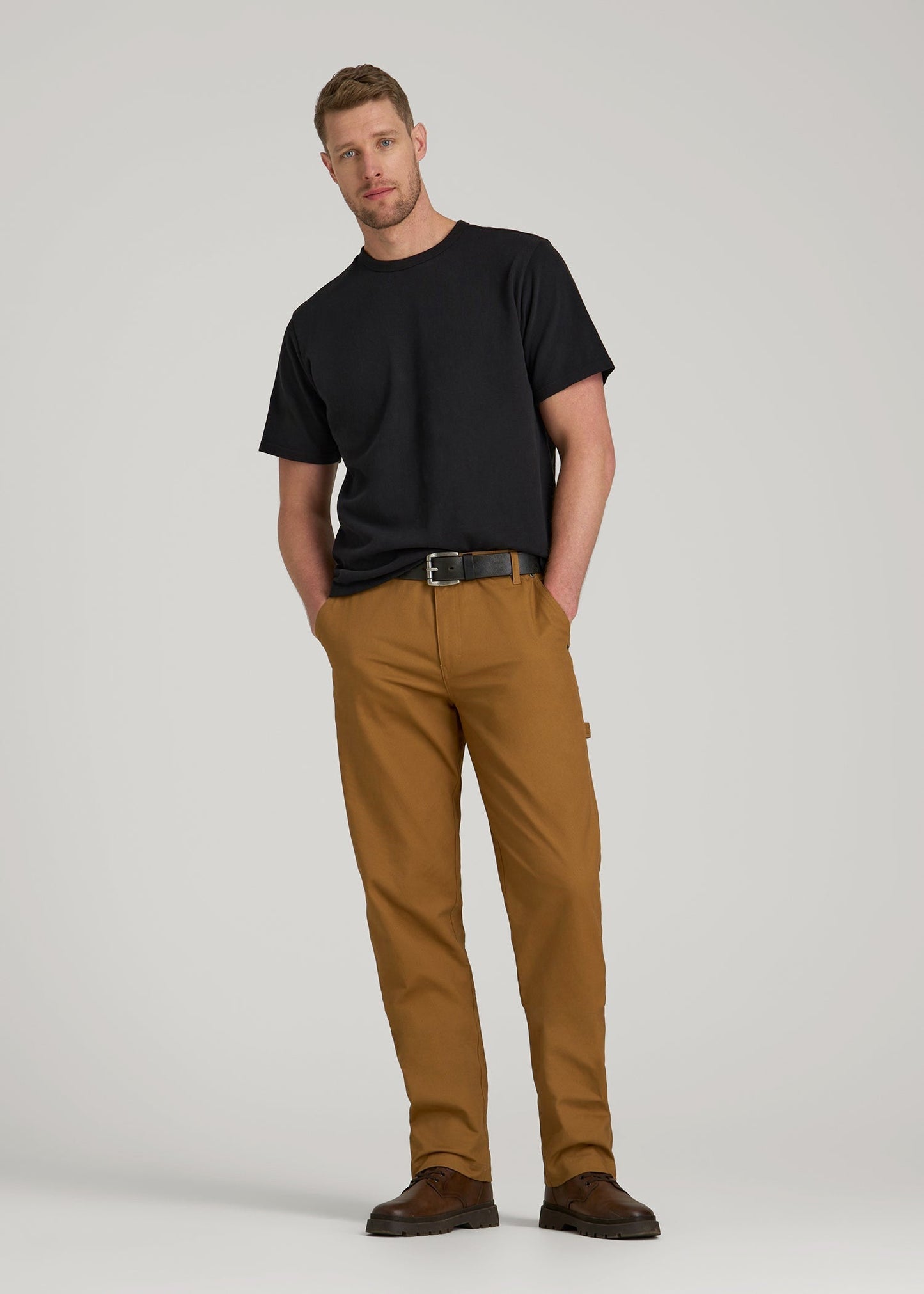 American Tall Men LJ&S Heavyweight Relaxed Fit Tee for Tall Men in Vintage Black