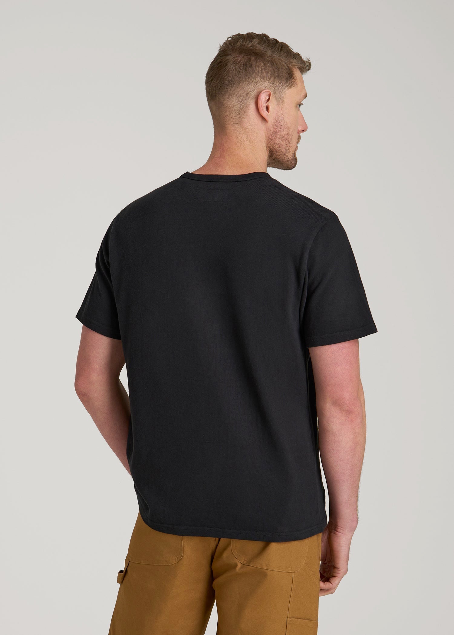 American Tall Men LJ&S Heavyweight Relaxed Fit Tee for Tall Men in Vintage Black
