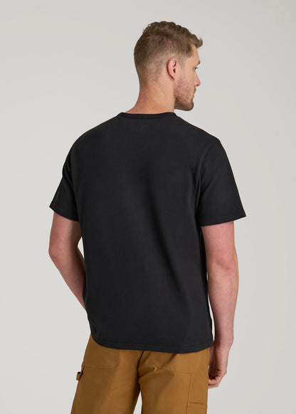 American Tall Men LJ&S Heavyweight Relaxed Fit Tee for Tall Men in Vintage Black