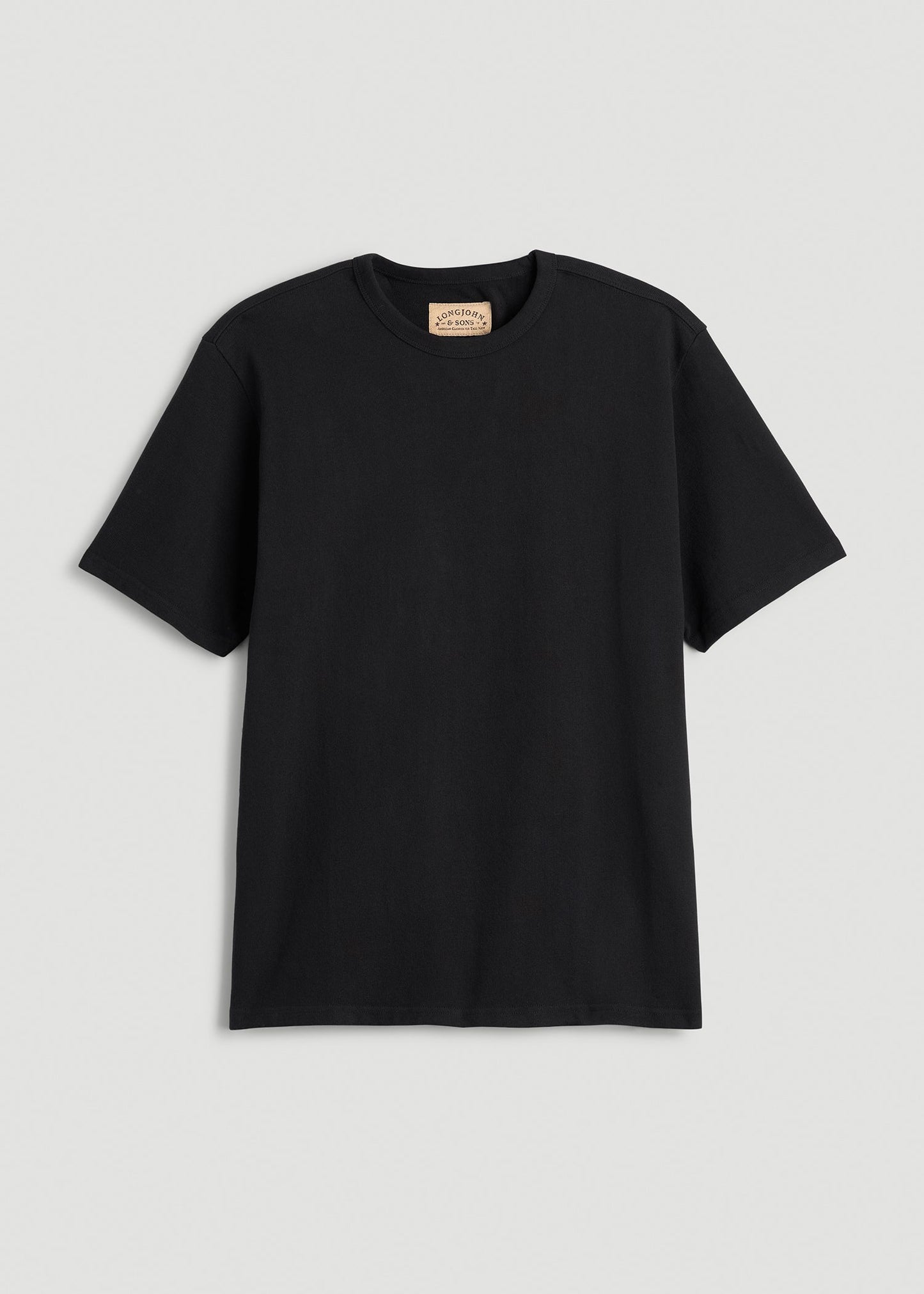 American Tall Men LJ&S Heavyweight Relaxed Fit Tee for Tall Men in Vintage Black