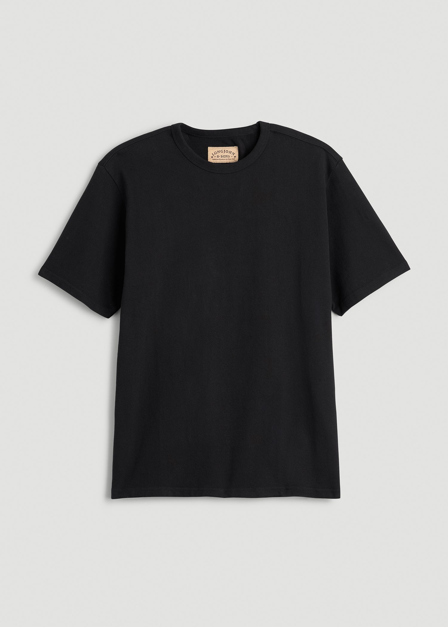 American Tall Men LJ&S Heavyweight Relaxed Fit Tee for Tall Men in Vintage Black